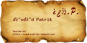 Ávéd Patrik névjegykártya