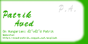patrik aved business card